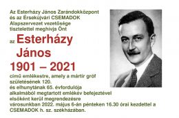 Programajánló: Esterházy János 1901 – 2021 emlékest